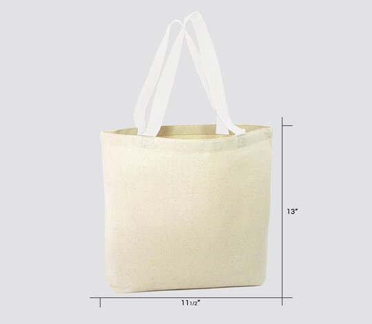 12 Pieces Canvas Tote Bags – Design Your Own Party Favor Pack Tote Canvas Bags